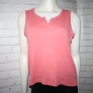 🍑🤍 Coral Peach Summer Shirt · Carolyn Taylor Essentials · Size Small